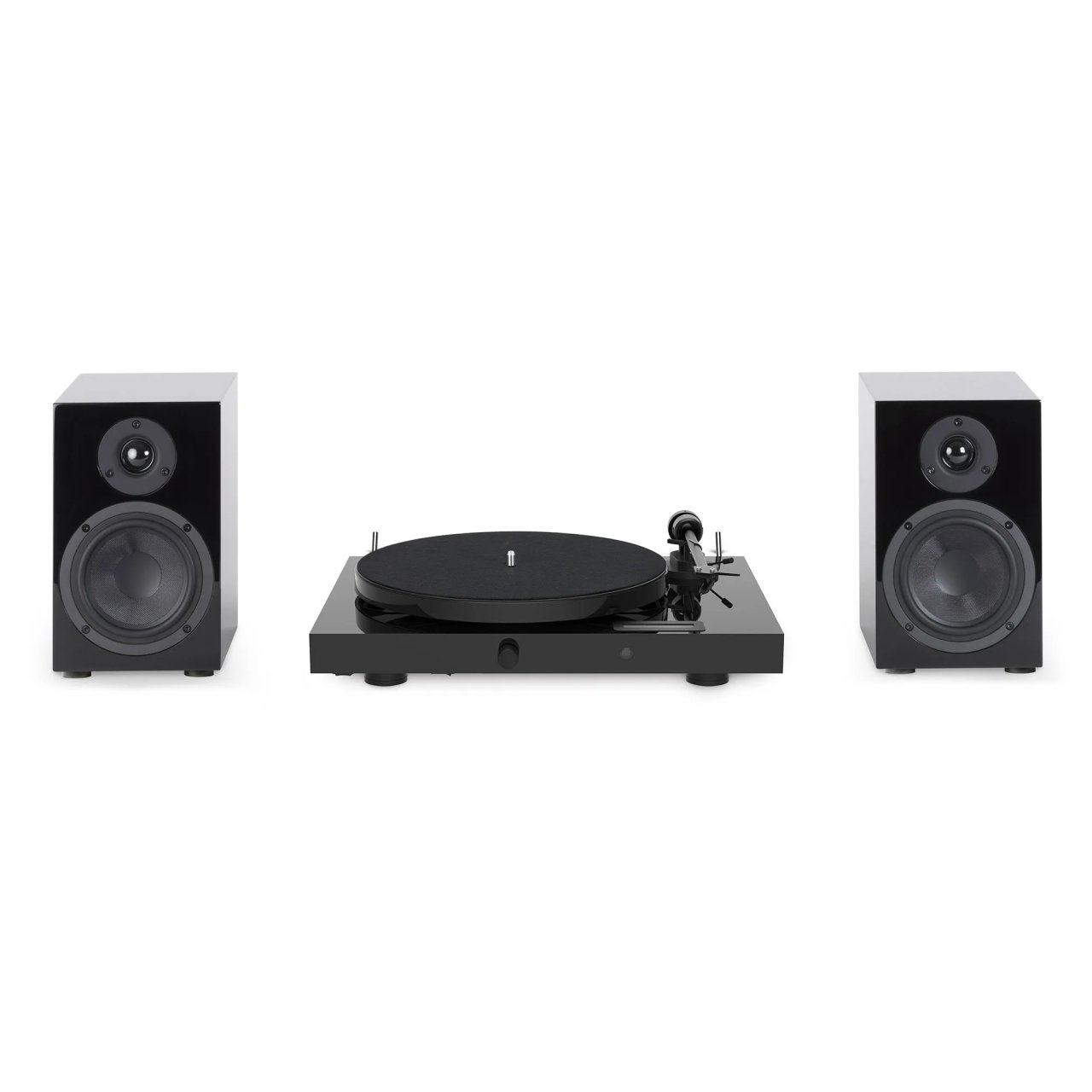Hi-fi set PRO-JECT Juke Box E1 OM5e gramofon, Speaker Box 5E zvučnik, piano black