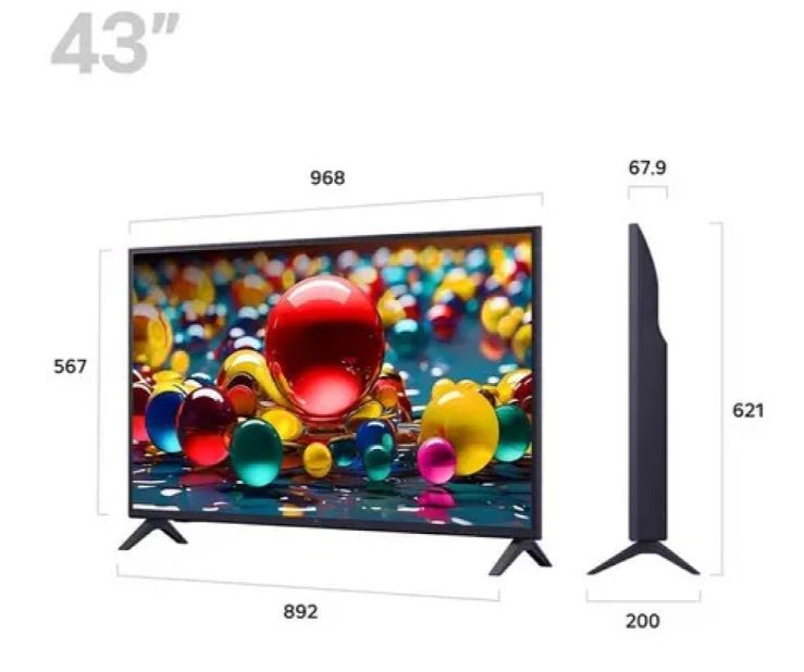 TV LG LED 43UA74003LB.AEU webOS (109 cm, 4K UHD, HDR10 Pro, Smart TV, DVB-T2/T/C/S2/S)-1