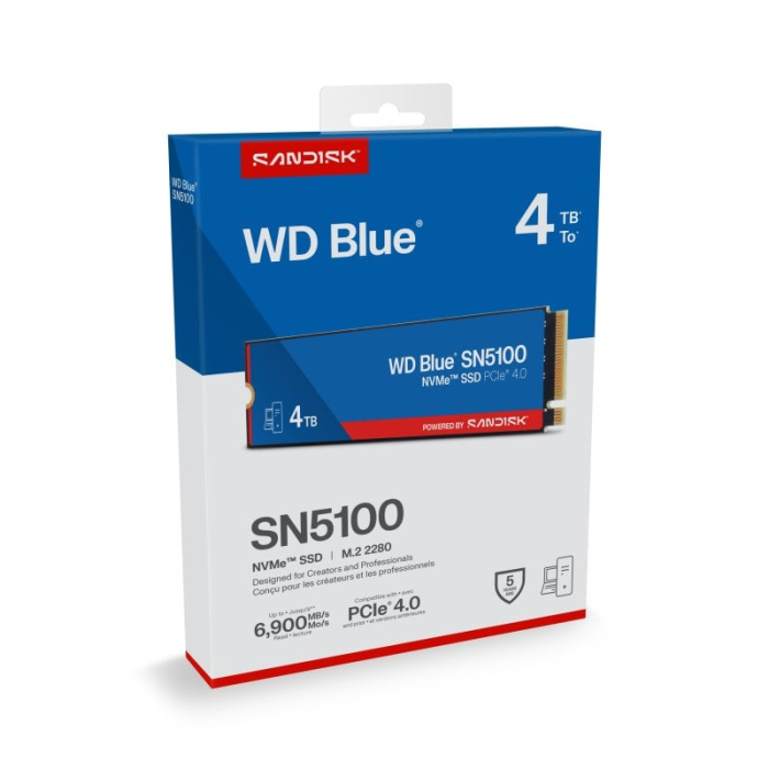 SSD WESTERN DIGITAL WDS400T5B0E-00CPE0 (M.2, 4TB, pcie gen 4x4, nvme)-5