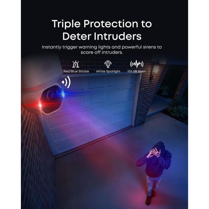 Sigurnosne kamere ANKER Eufy Security SoloCam E42 (Komplet 4 kamere, HomeBase 3 baza, 4 solarni paneli, Ultra HD 4K, AI detekcija pokreta, 360° pokrivenost, sirena, SolarPlus™ 2.0 tehnologija)-3