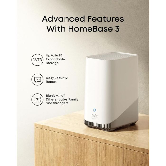 Sigurnosne kamere ANKER Eufy Security SoloCam E42 (Komplet 4 kamere, HomeBase 3 baza, 4 solarni paneli, Ultra HD 4K, AI detekcija pokreta, 360° pokrivenost, sirena, SolarPlus™ 2.0 tehnologija)-8