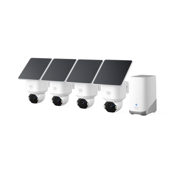 Sigurnosne kamere ANKER Eufy Security SoloCam E42 (Komplet 4 kamere, HomeBase 3 baza, 4 solarni paneli, Ultra HD 4K, AI detekcija pokreta, 360° pokrivenost, sirena, SolarPlus™ 2.0 tehnologija)-9