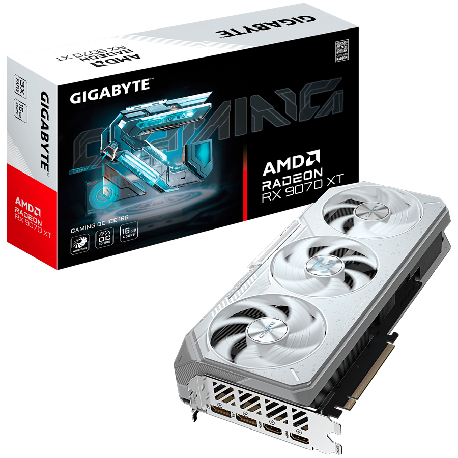 Grafična kartica GIGABYTE Radeon RX 9070 XT GAMING OC ICE 16G, 16GB GDDR6, PCI-E 5.0-22
