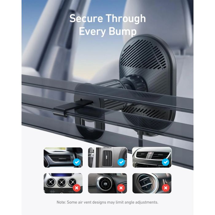 Bežični punjač za auto ANKER MagGo (15W, USB-C kabel, magnetna osnova)-4