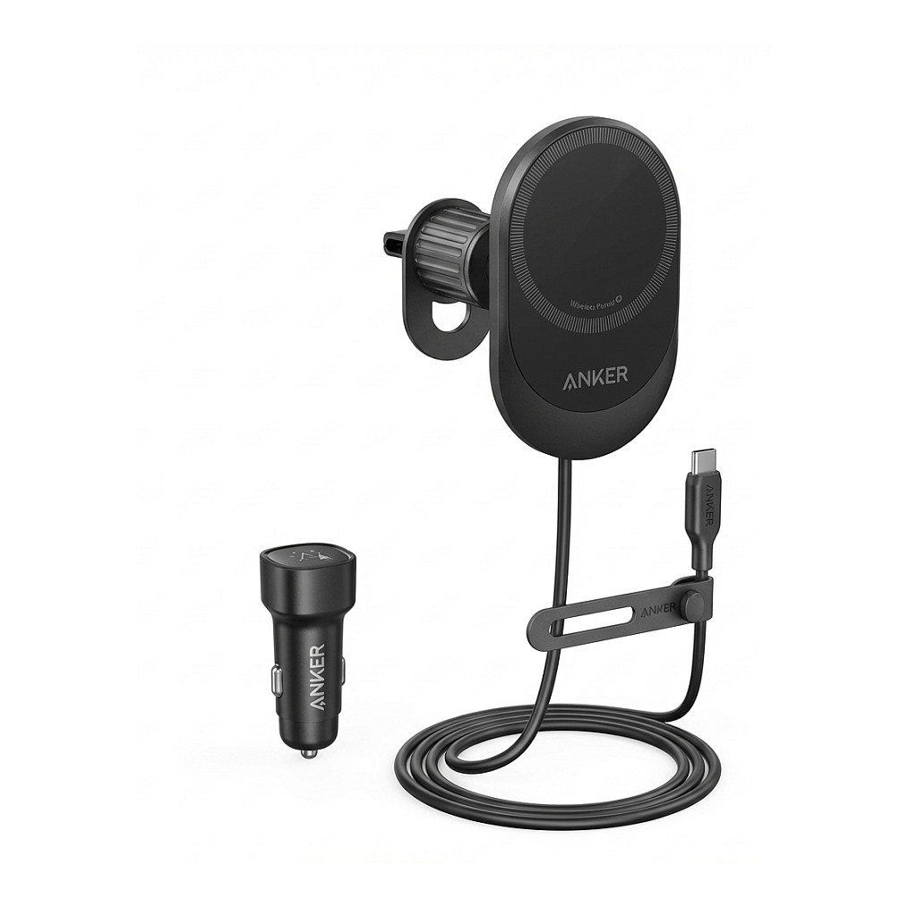 Bežični punjač za auto ANKER MagGo (15W, USB-C kabel, magnetna osnova)-5