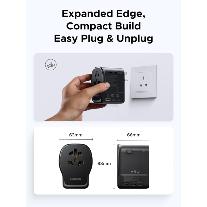 Adapter UGREEN 65W univerzalni potovalni-6