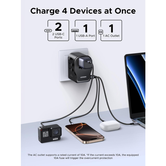 Adapter UGREEN 65W univerzalni potovalni-2