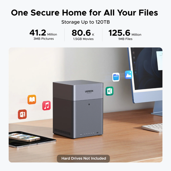Ugreen NASync DH4300 Plus za 4 diske, ARM 8-jedrni, 8GB DDR4, 2.5Gbe mreža-6