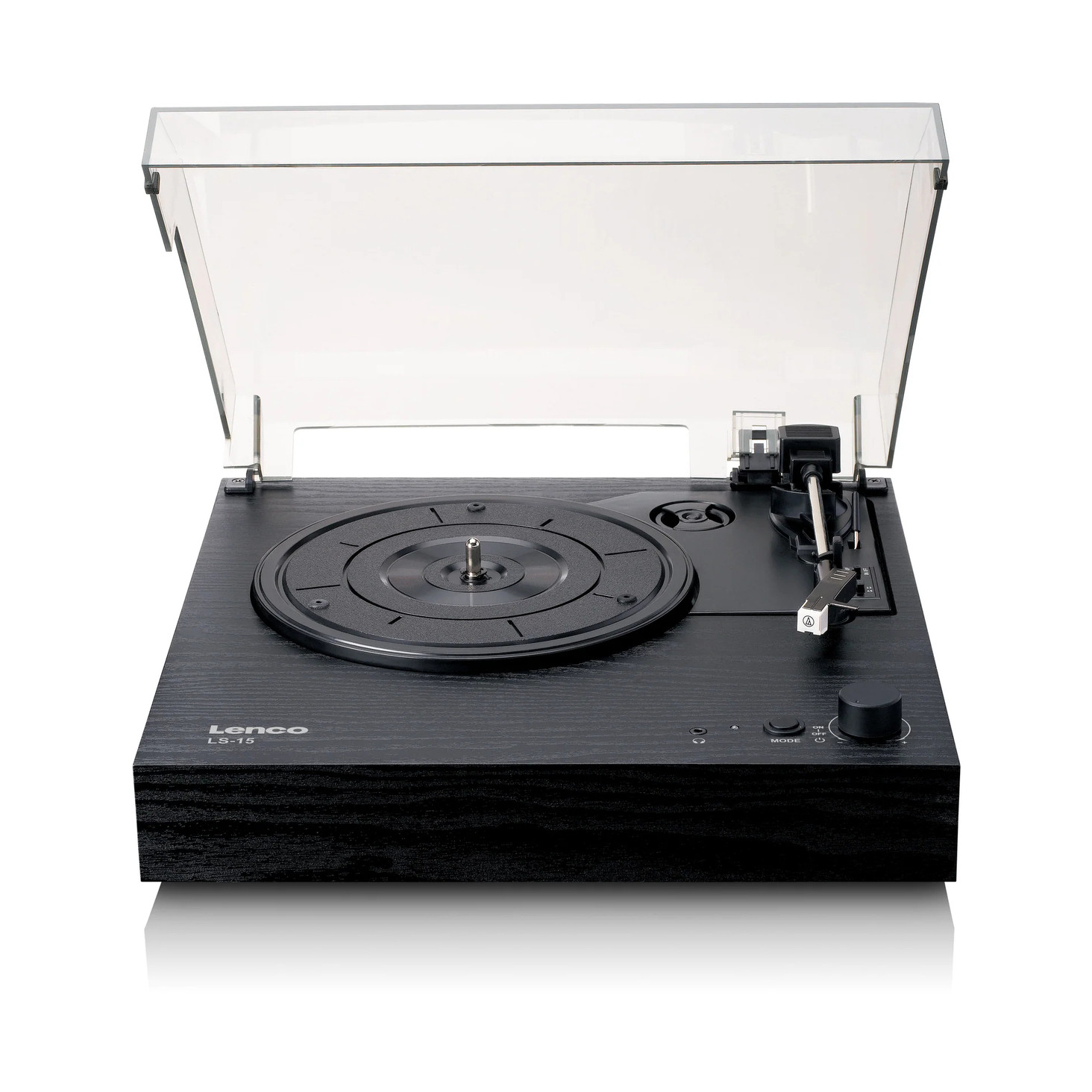 Gramofon LENCO LS-15BK, Bluetooth 5.3, RCA, 3.5mm, ugrađeni zvučnici, crni-0