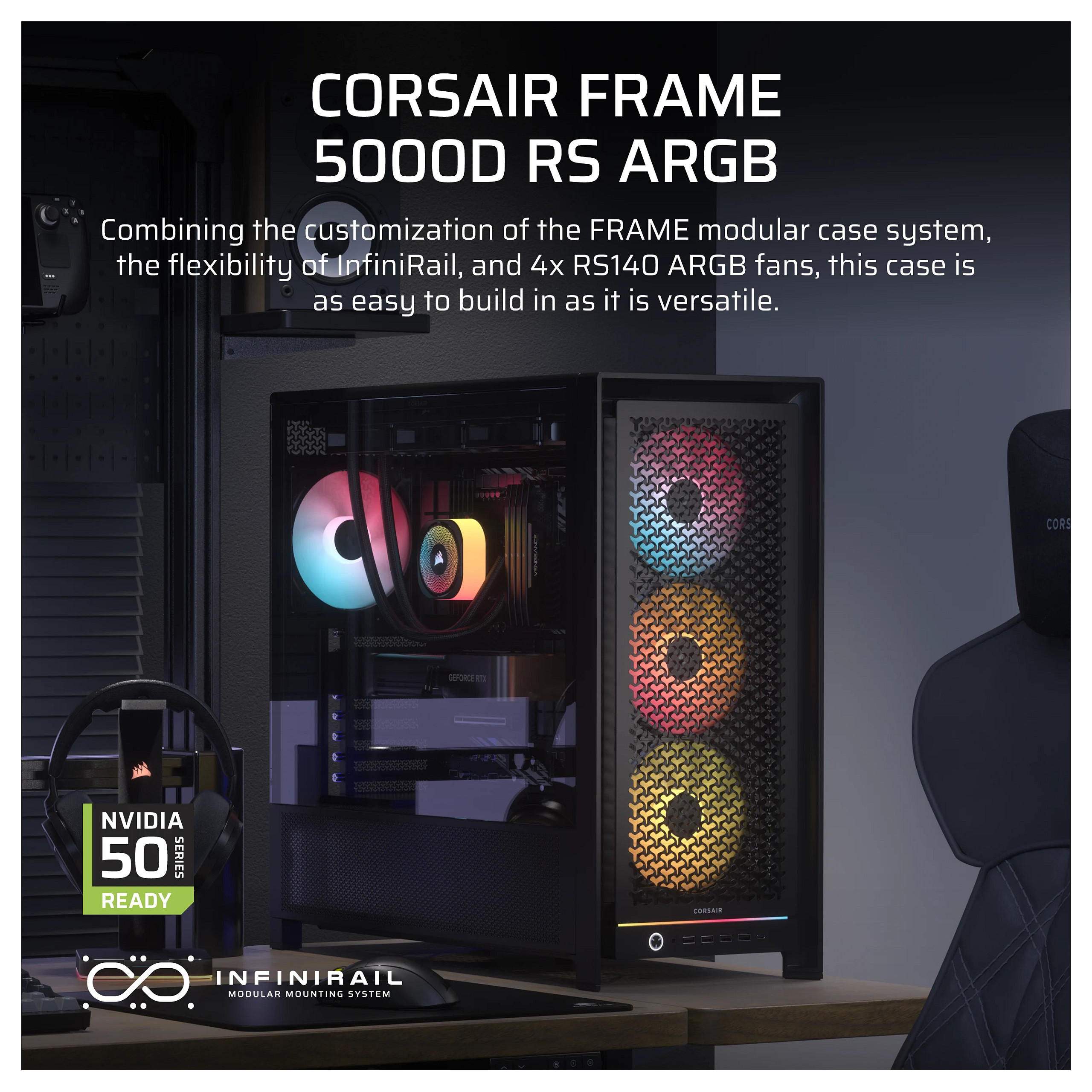 Kućište Corsair 5000D BlackMid-Tower Airflow Case-4
