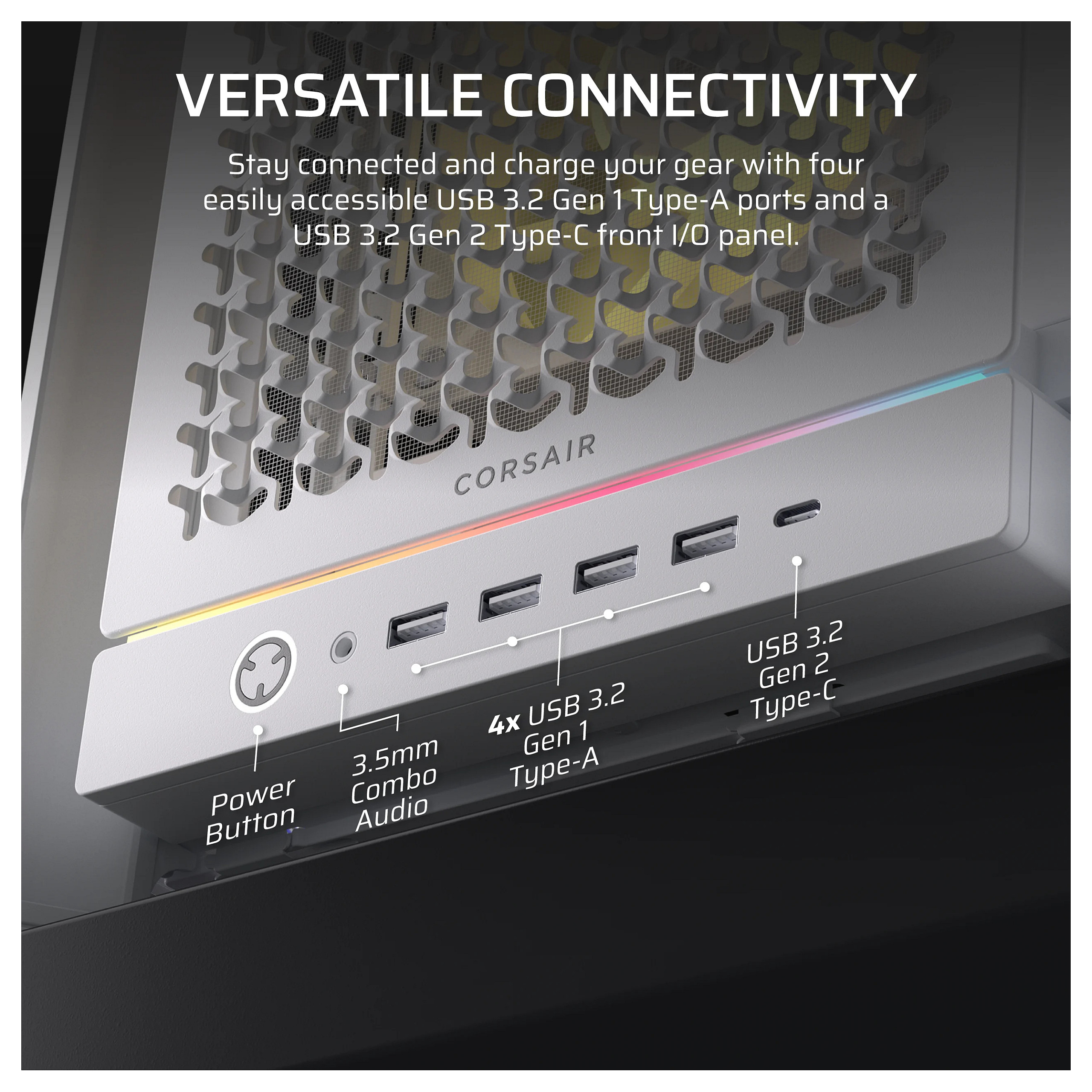 Kućište CORSAIR 5000D WhiteMid-Tower Airflow Case-9