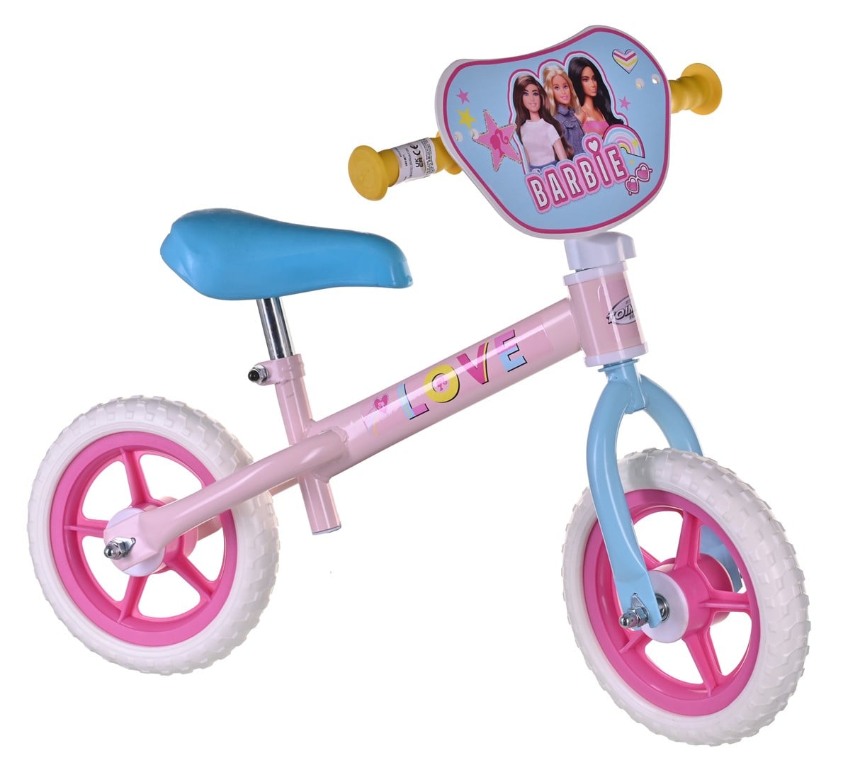 Dječji bicikl bez pedala TOIMSA Barbie 10" (guralica, podesivo sjedalo, za 2-3 god.) Pink-0