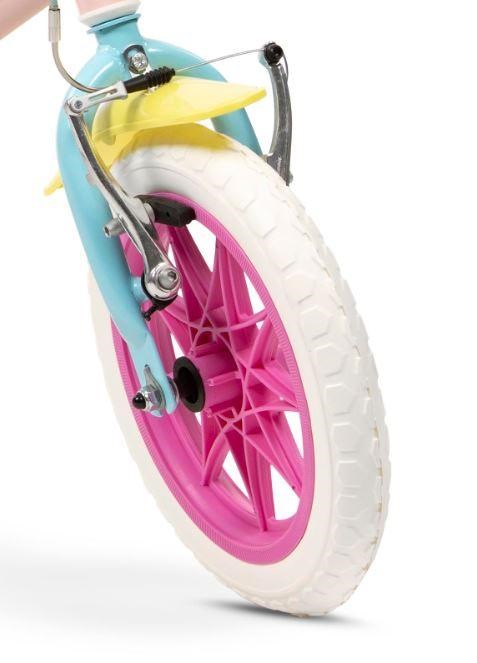 Dječji bicikl TOIMSA Barbie 12" (3-5 godina, pomoćni kotači, košara, sjedalica za lutku) Pink-1