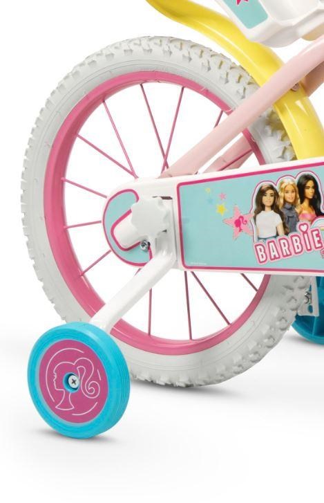 Dječji bicikl TOIMSA Barbie 16" (5-8 godina, pomoćni kotači, 2 kočnice) rozi-5