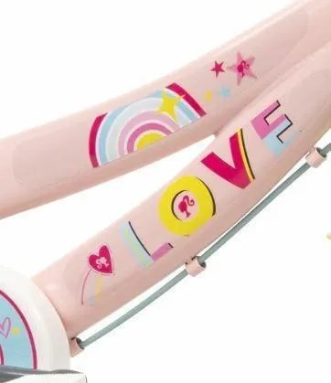 Dječji bicikl TOIMSA Barbie 14" (za djecu 4-6 god, pomoćni kotači, košara, sjedalica za lutku) Pink-5