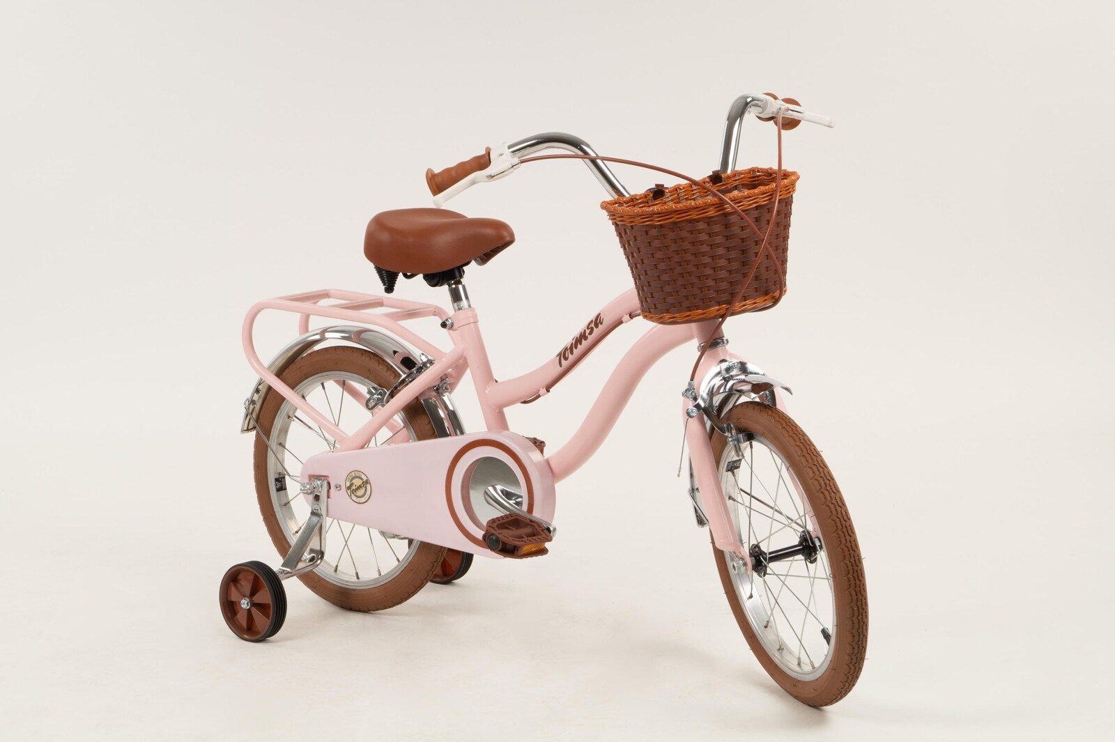 Dječji bicikl TOIMSA 16" Vintage Pink (pomoćni kotači, košara, sjedalica za lutku)-6