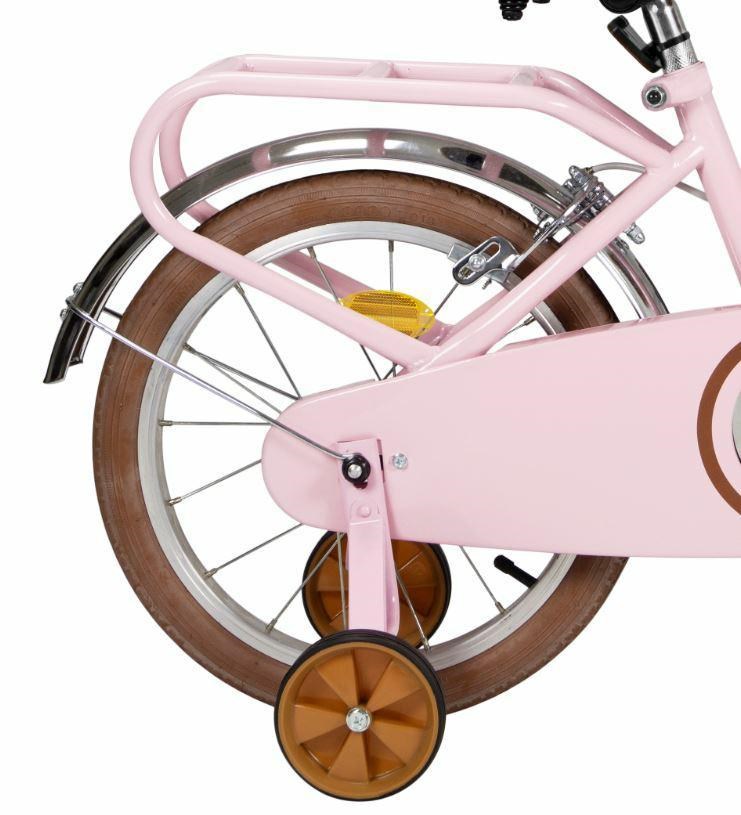 Dječji bicikl TOIMSA 16" Vintage Pink (pomoćni kotači, košara, sjedalica za lutku)-1