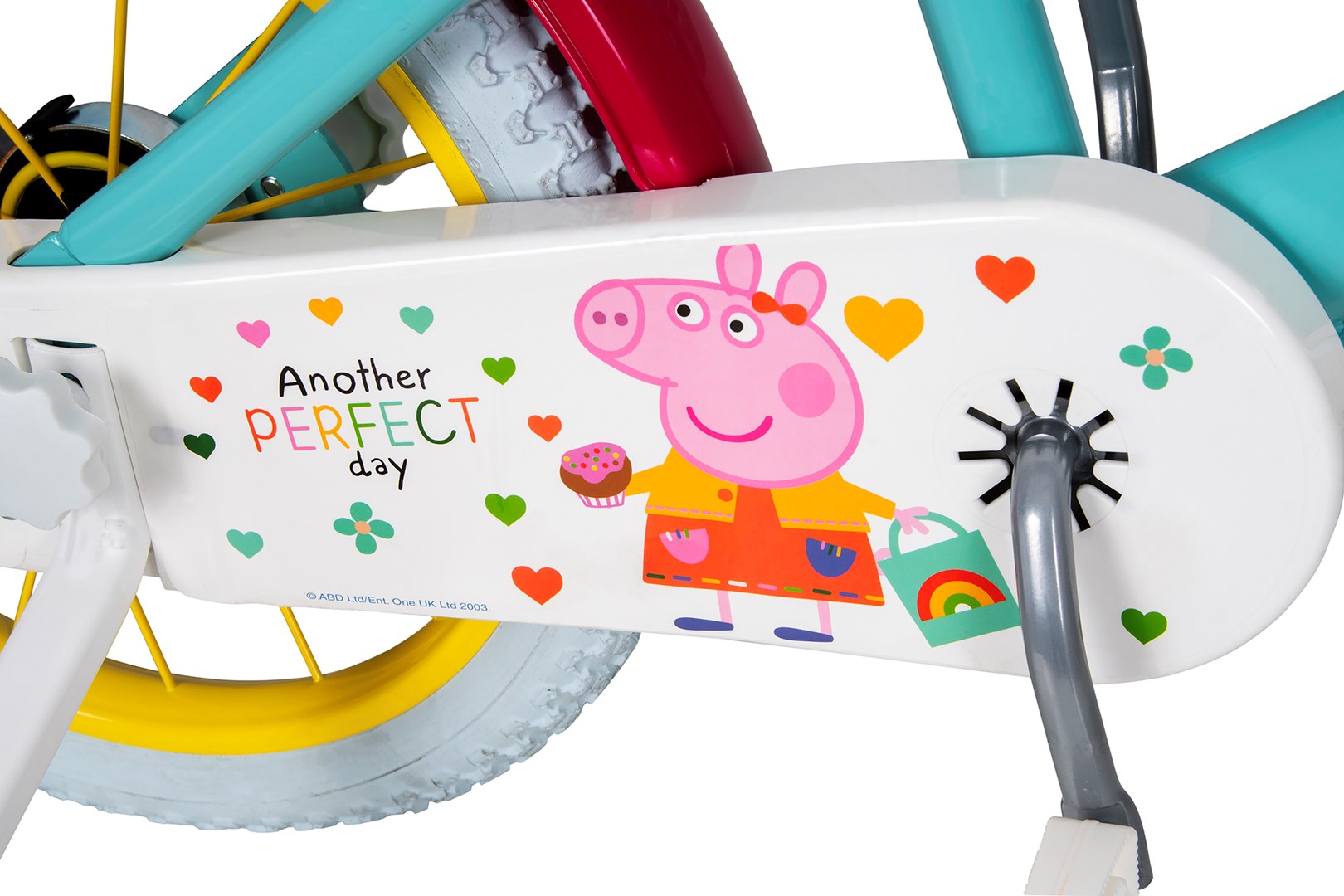 Dječji bicikl TOIMSA Peppa Pig 16" (za djecu 5-8 god, pomoćni kotači, košara)-1