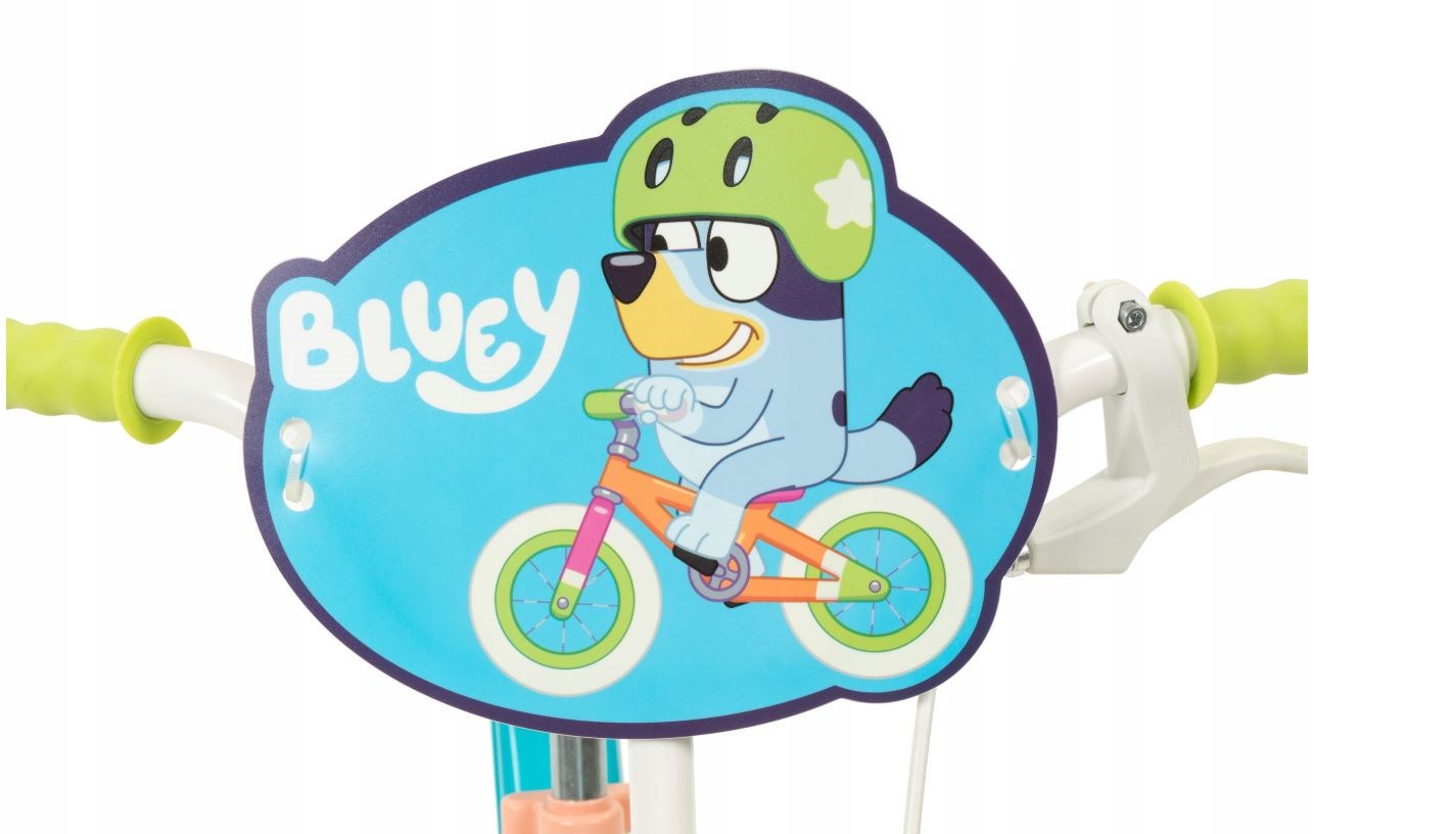Dječji bicikl TOIMSA 12" Bluey (za djecu 3-5 god, pomoćni kotači, prednja i stražnja kočnica)-7