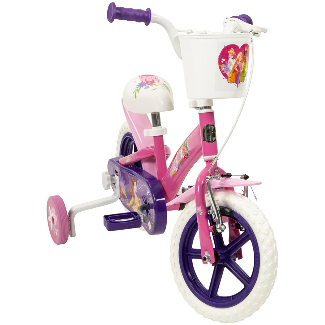 Dječji bicikl HUFFY Disney Princess 12" (pomoćni kotači, prednja košara, za dob 3-5 god)-1