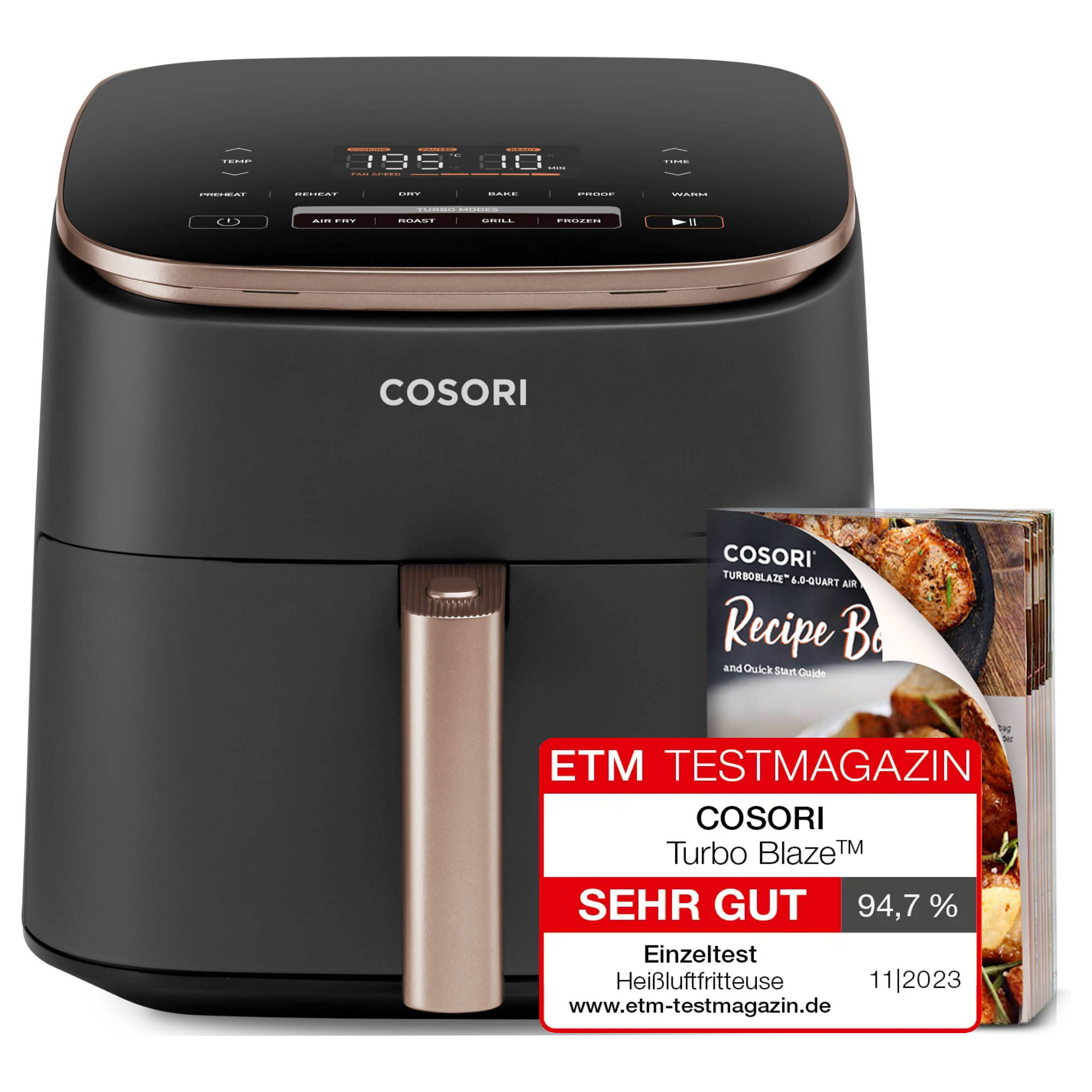Friteza na vrući zrak COSORI Turbo Blaze Chef Edition (6L, 1725W, crna/rozo-zlatna)-1