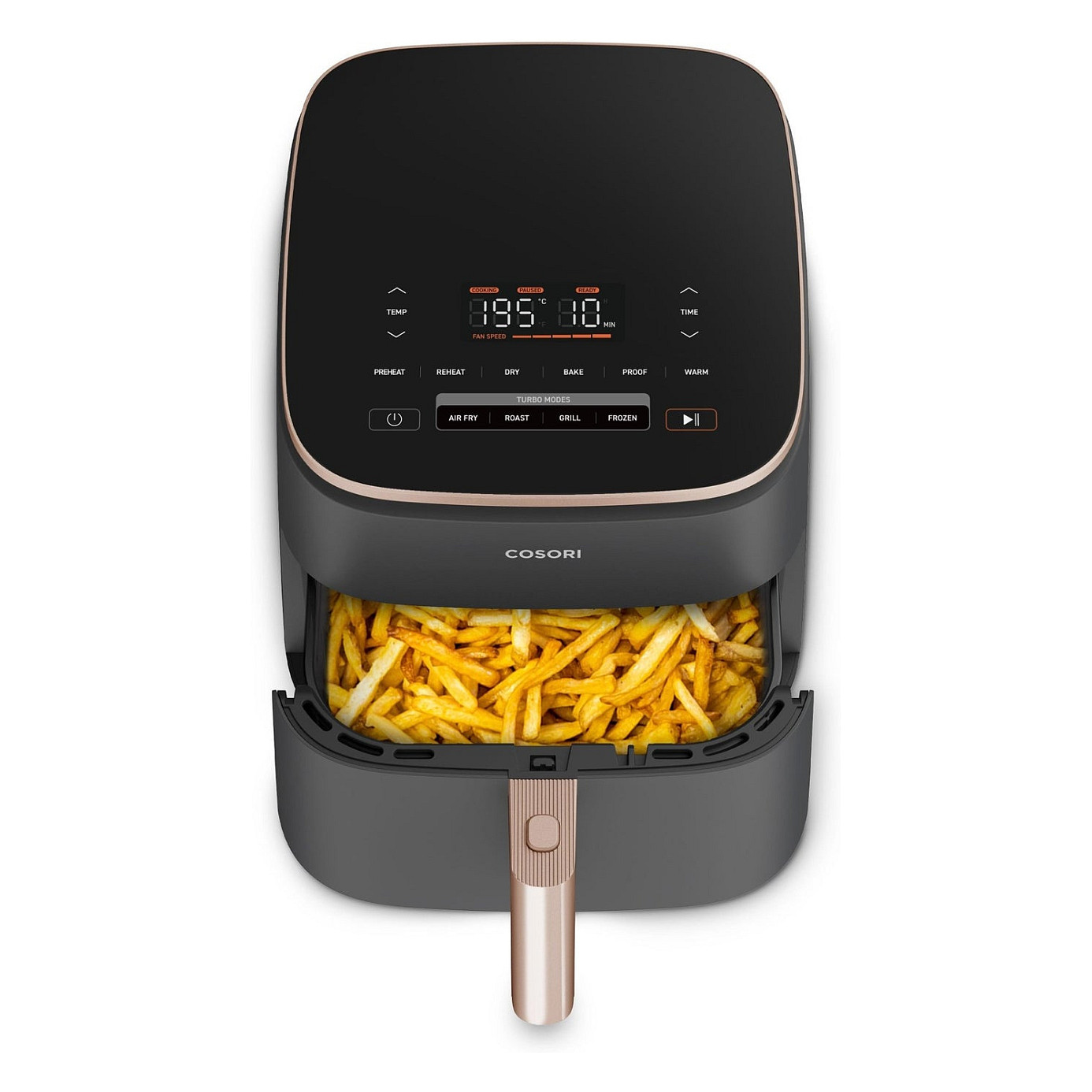 Friteza na vrući zrak COSORI Turbo Blaze Chef Edition (6L, 1725W, crna/rozo-zlatna)-5