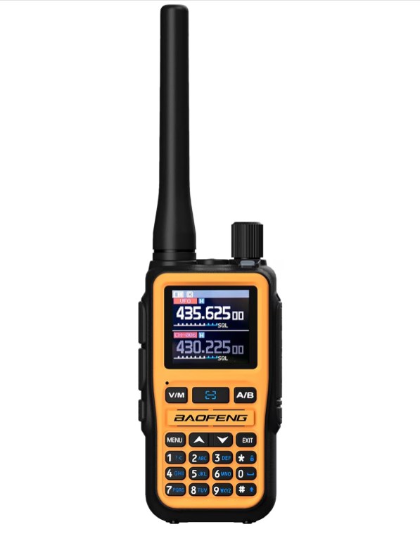 Walkie-Talkie BAOFENG UV-5R (MINI USB-C, Bluetooth, VHF UHF, Aviation Band, narančasta)-1