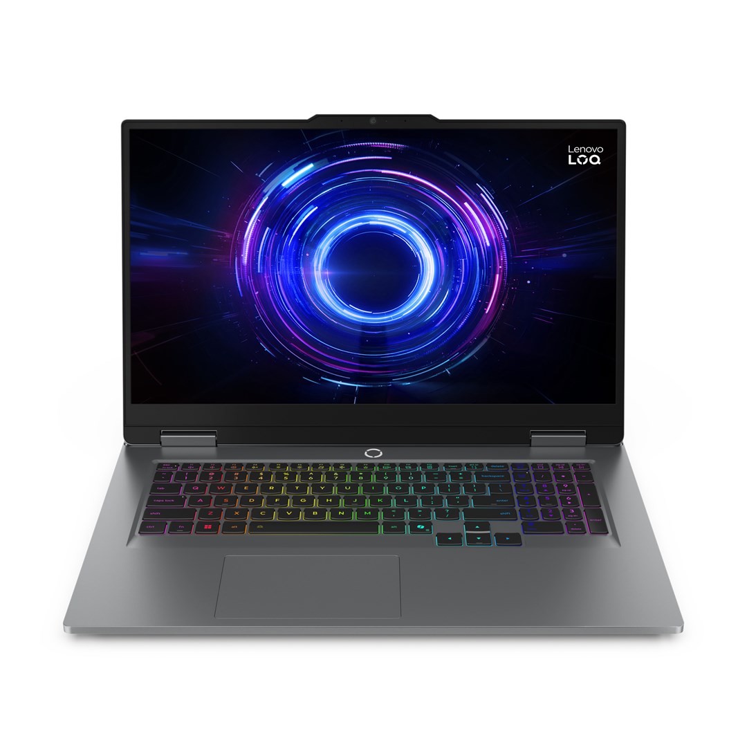 Laptop LENOVO LOQ 17IRX10 (Intel® Core™ i5 i5-13450HX, 43.9 cm (17.3'') Full HD, 16 GB DDR5-SDRAM, 512 GB SSD, NVIDIA GeForce RTX 5050, Wi-Fi 6 (802.11ax), Siva) – internacionalna non HR tipkovnica