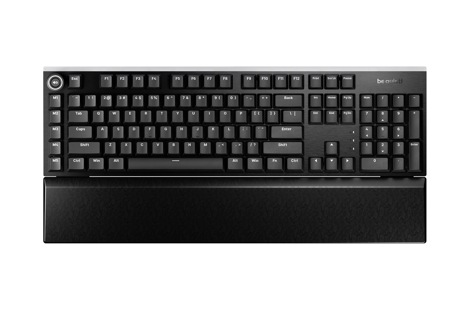 Gaming tipkovnica BE QUIET! Light Mount Silent Tactile (US ANSI, USB, QWERTY, crna) – internacionalna non HR tipkovnica-1