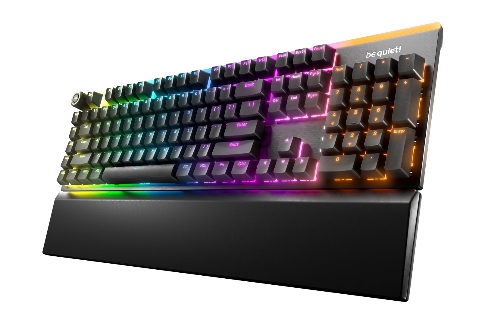 Gaming tipkovnica BE QUIET! Light Mount Silent Tactile (US ANSI, USB, QWERTY, crna) – internacionalna non HR tipkovnica-0