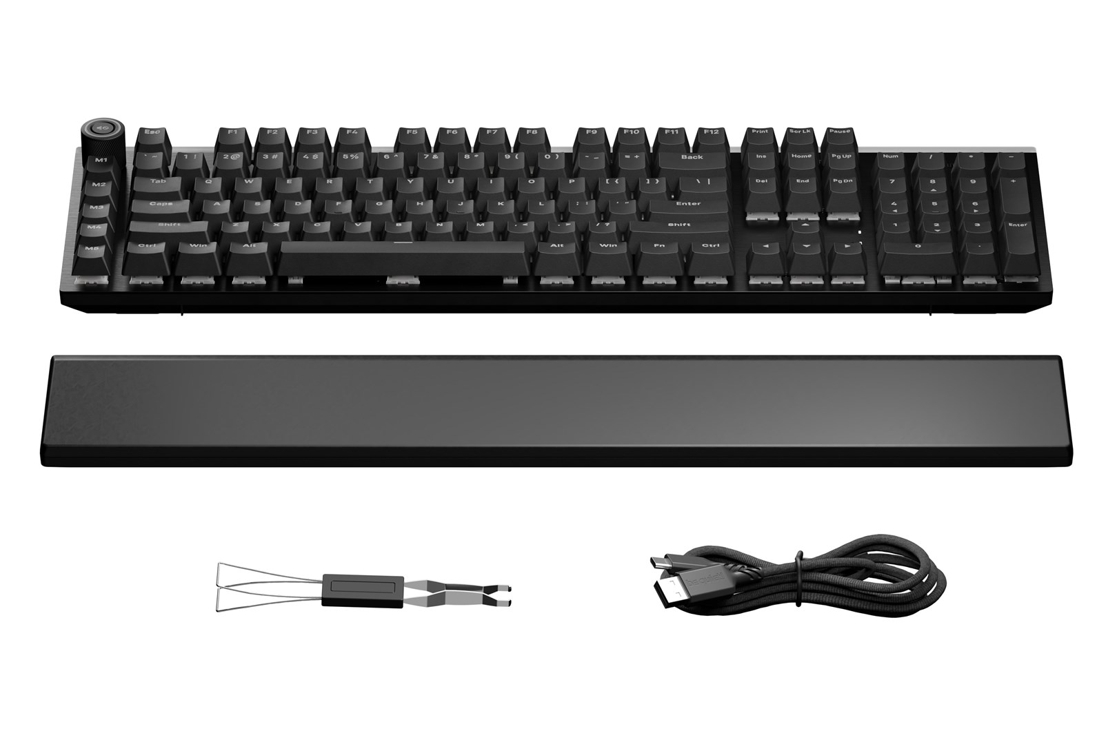 Gaming tipkovnica BE QUIET! Light Mount Silent Tactile (US ANSI, USB, QWERTY, crna) – internacionalna non HR tipkovnica-7