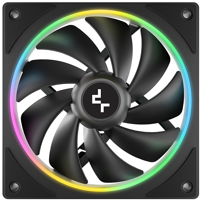 Ventilator za računalno kućište DEEPCOOL FL12 SE (12 cm, Crni)-1