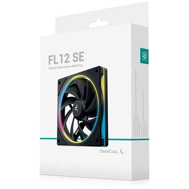 Ventilator za računalno kućište DEEPCOOL FL12 SE (12 cm, Crni)-5