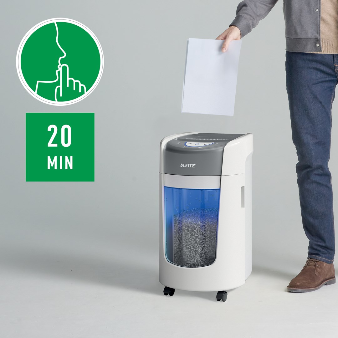 Rezač papira LEITZ IQ OptiMax Home Office 225 (Micro Cut, Security P5, 15L, Bijeli)-5
