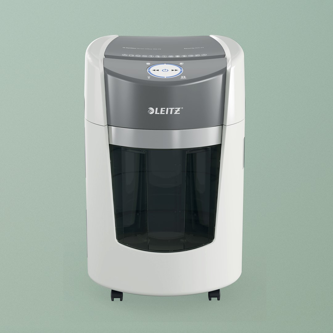 Uničitelj papira LEITZ IQ OptiMax Small Office 350 (Micro Cut, Security P5, 22L, bijeli)-8