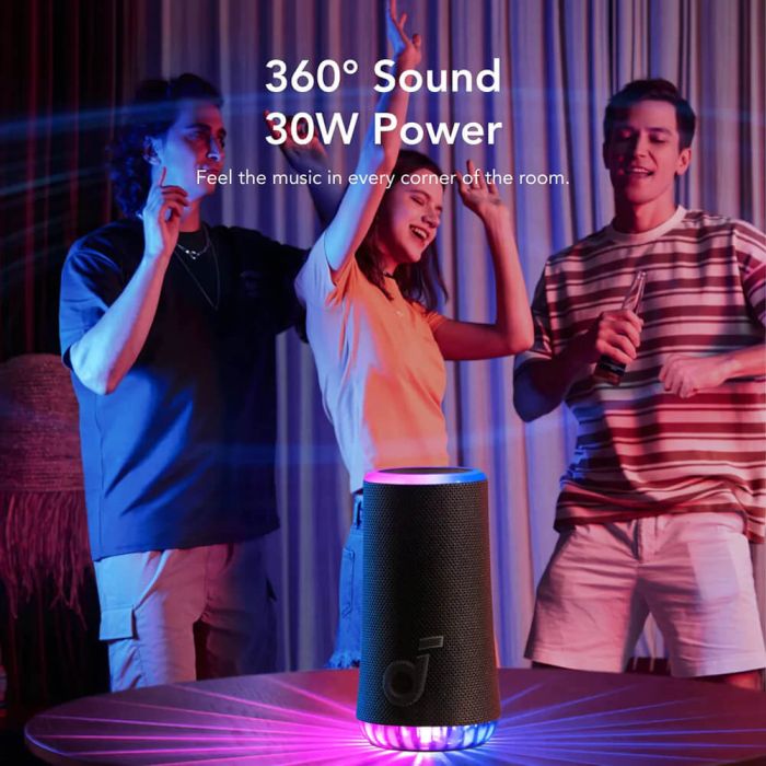 Prijenosni Bluetooth zvučnik ANKER Soundcore Glow (30W, 360° zvuk, IP67, 18h trajanje baterije, PartyCast 2.0, moder)-3