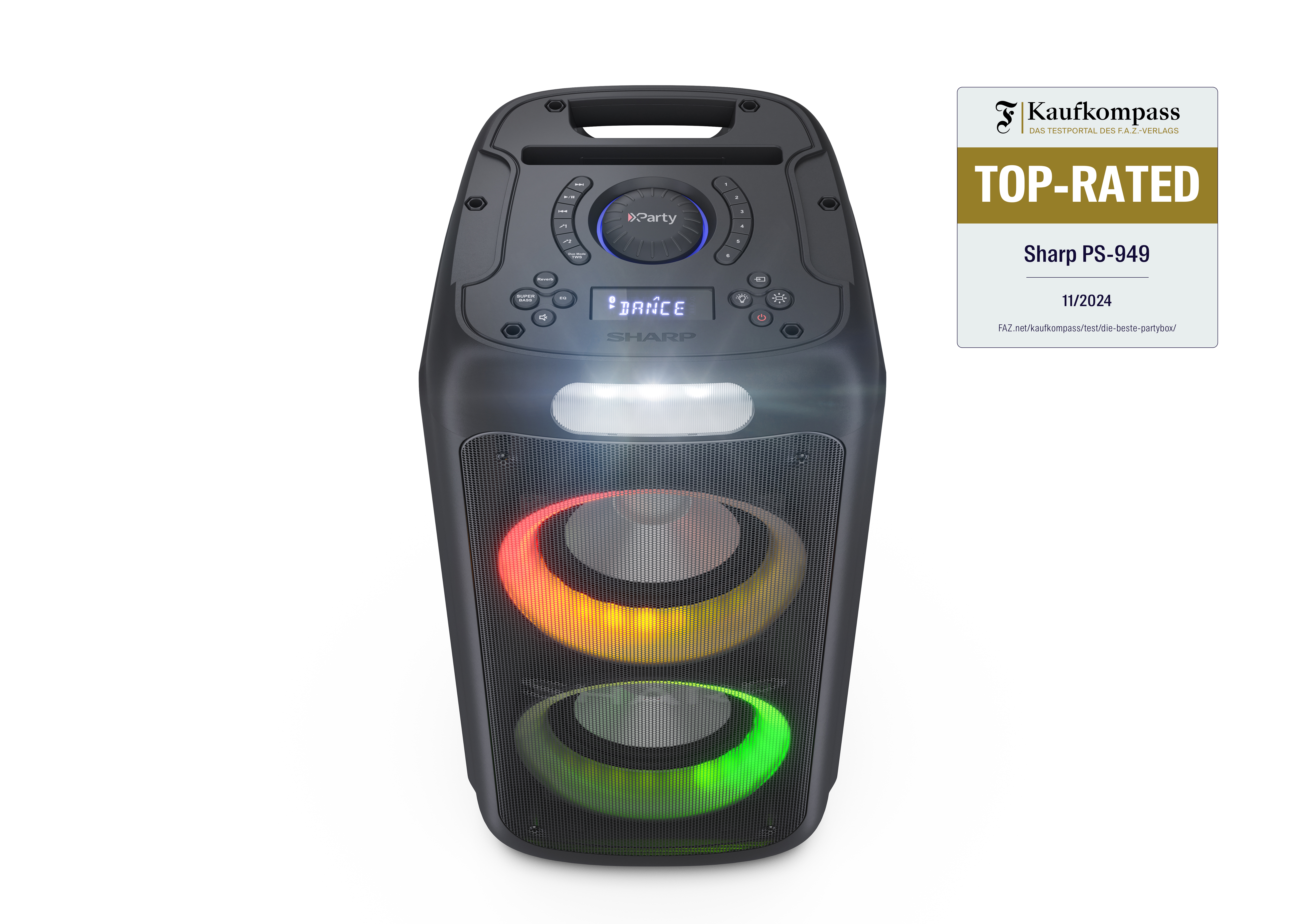 Party zvučnik SHARP PS-949 (132W, Bluetooth, TWS, IPX4, USB, LED rasvjeta)-1
