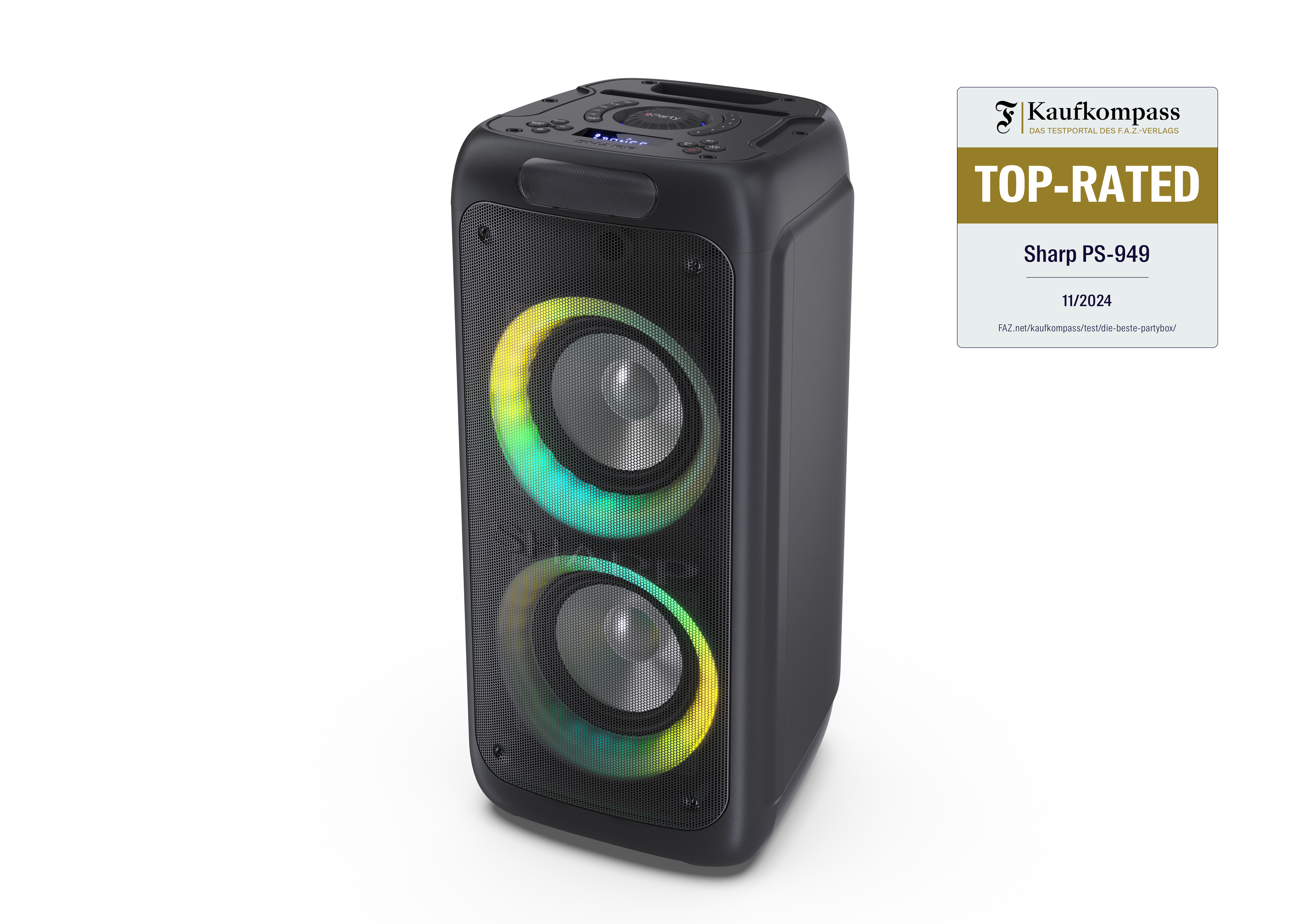 Party zvučnik SHARP PS-949 (132W, Bluetooth, TWS, IPX4, USB, LED rasvjeta)-2