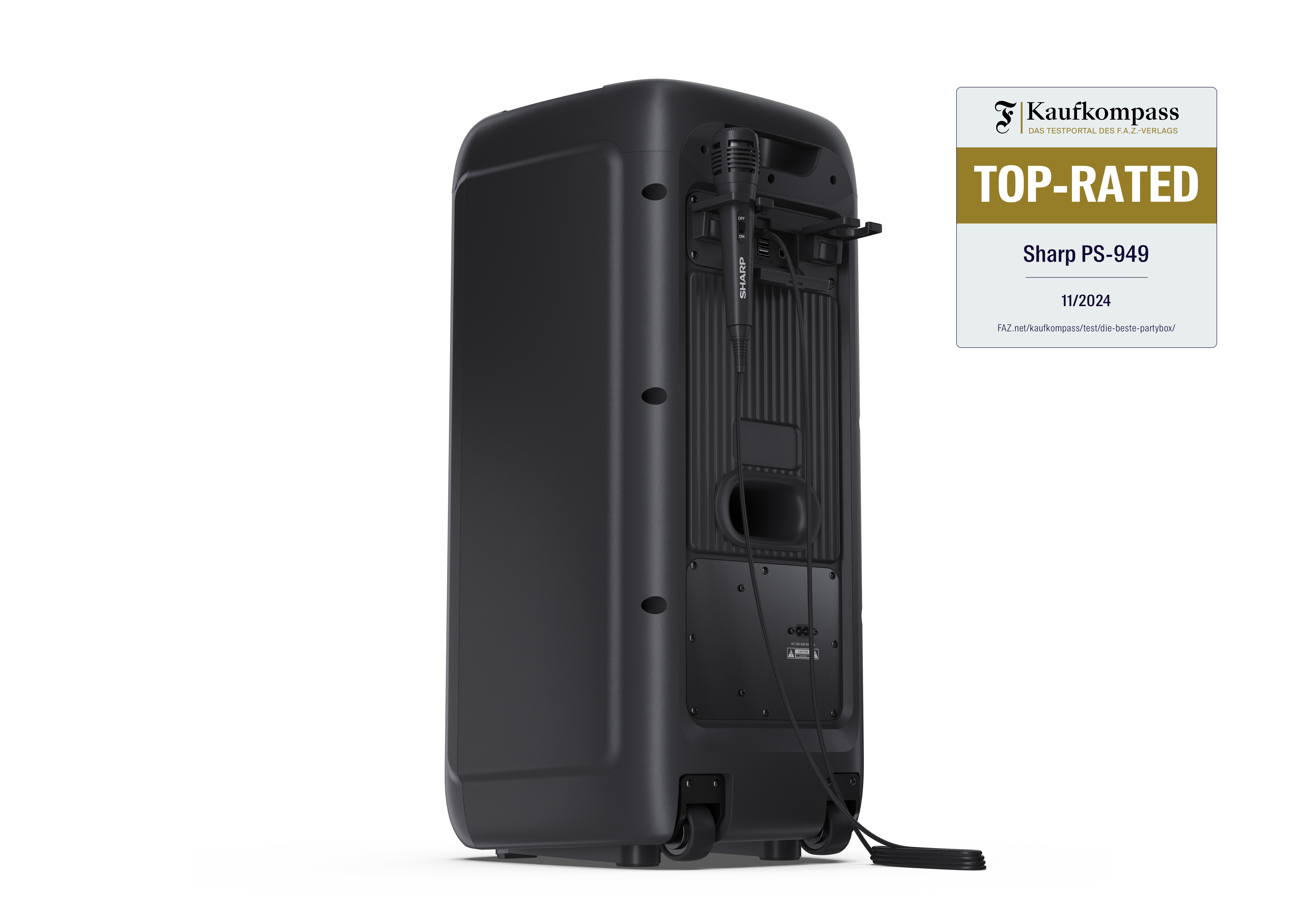 Party zvučnik SHARP PS-949 (132W, Bluetooth, TWS, IPX4, USB, LED rasvjeta)-4