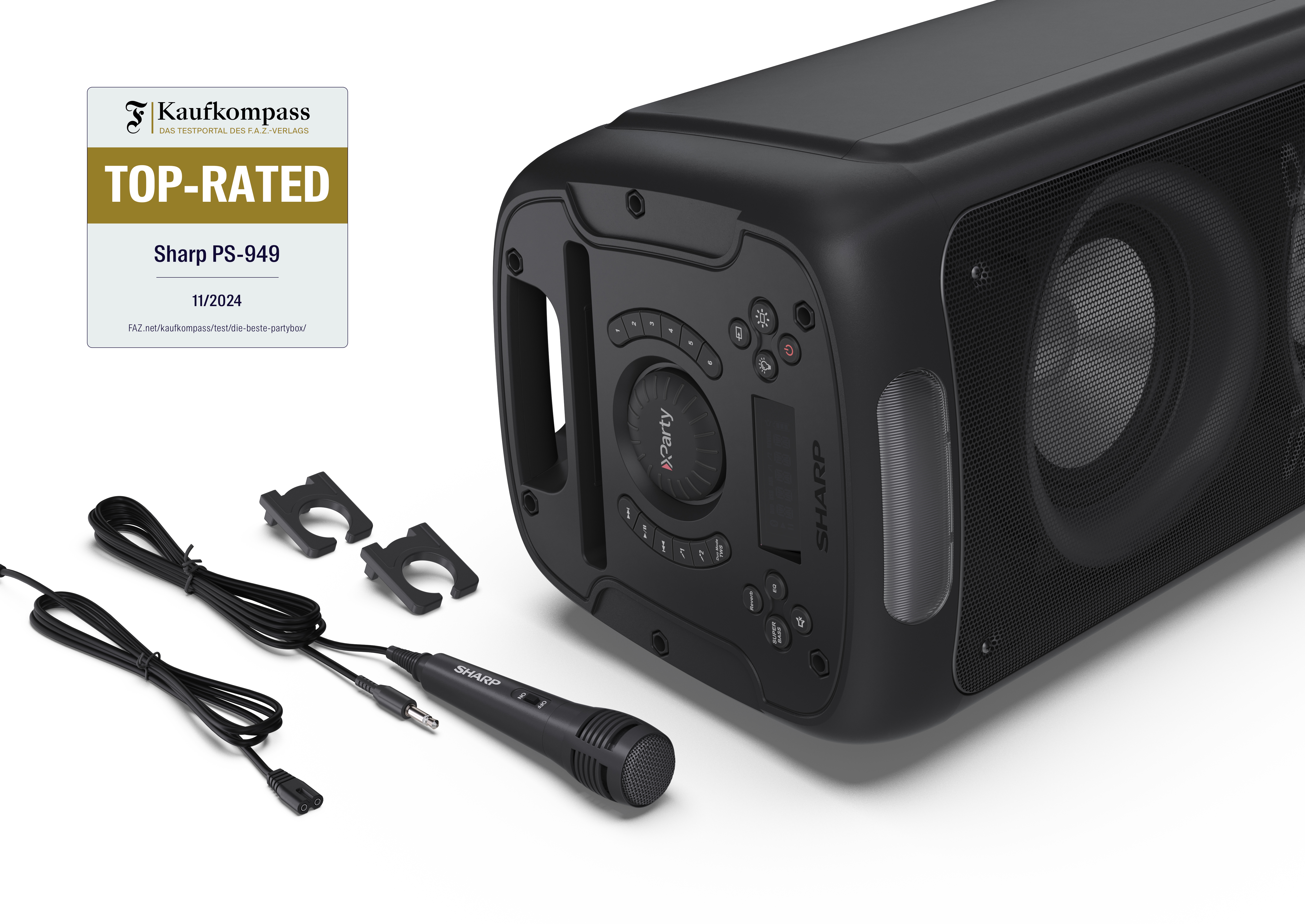 Party zvučnik SHARP PS-949 (132W, Bluetooth, TWS, IPX4, USB, LED rasvjeta)-7