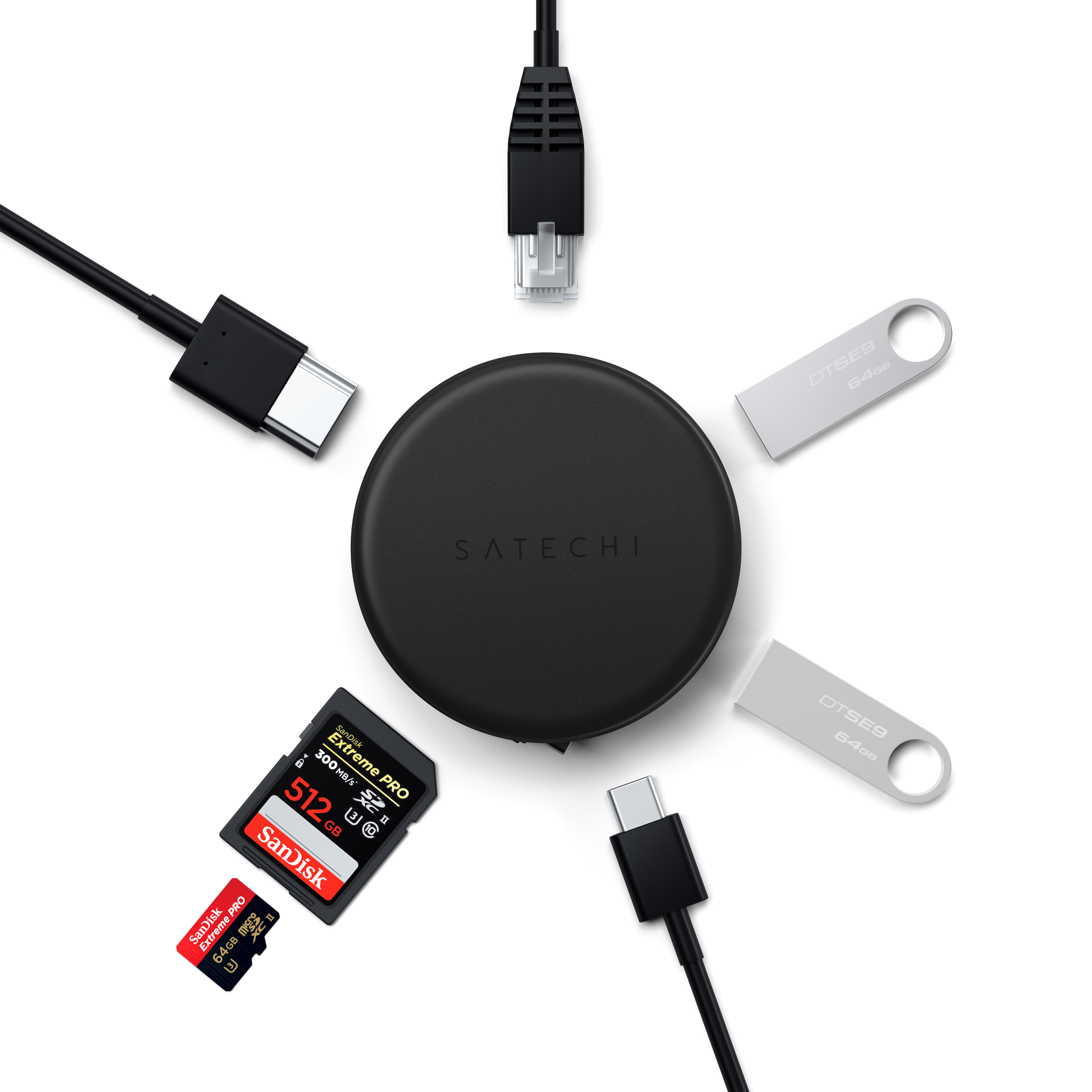 Multiport adapter SATECHI OntheGo (7-u-1, space black)-3