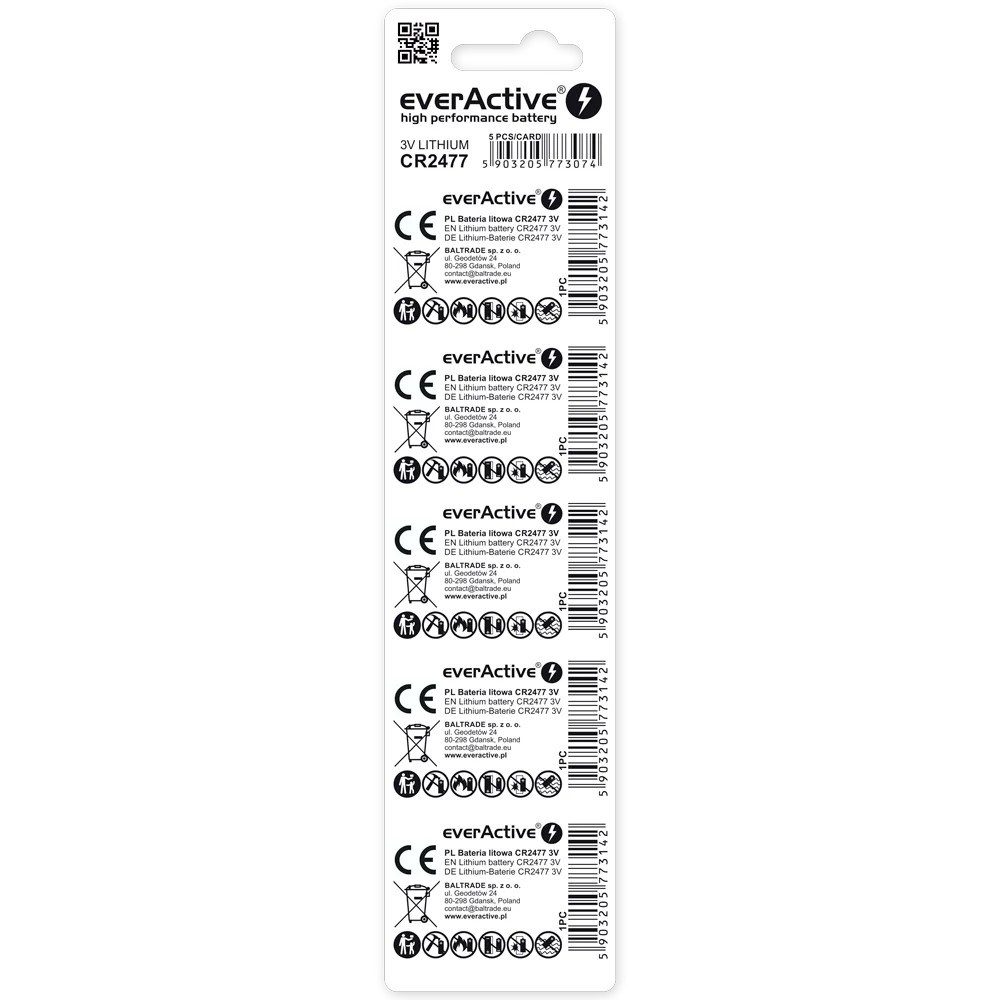 Baterija EVERACTIVE CR2477-0