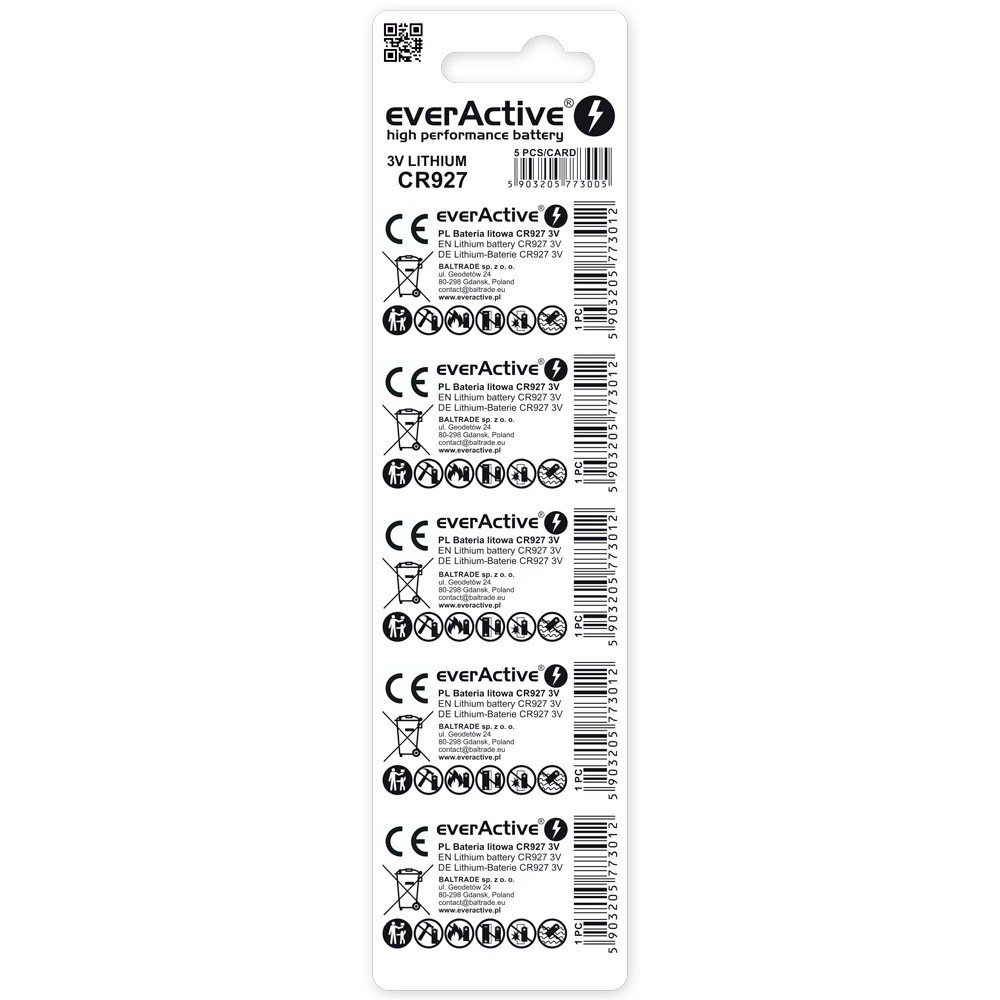 Baterija EVERACTIVE CR927-1