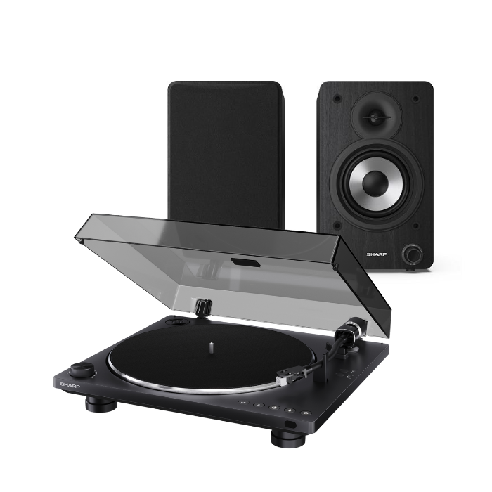 Gramofon SHARP RP-TT100 + zvučnici SHARP CP-SS30 crni (aktivni, par)-0