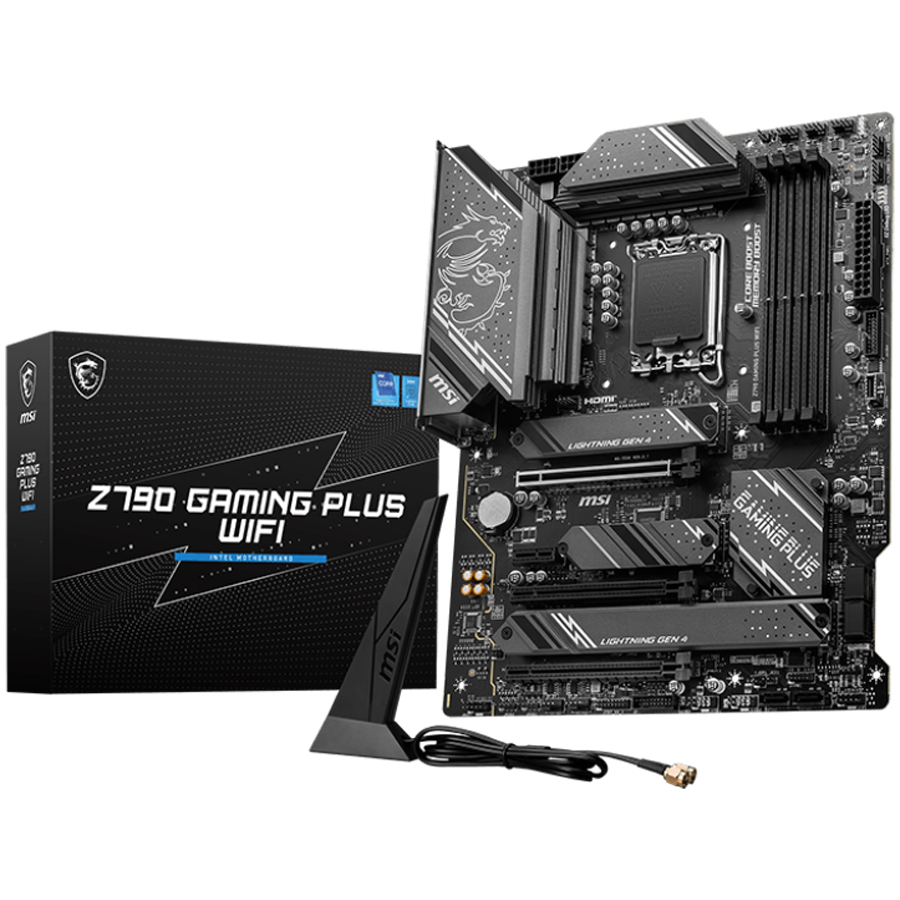 MBO MSI Z790 GAMING PLUS WIFI (LGA 1700, 4xDDR5, 3x PCIe x16, 4x M.2, 2.5G LAN, 7.1 Audio)