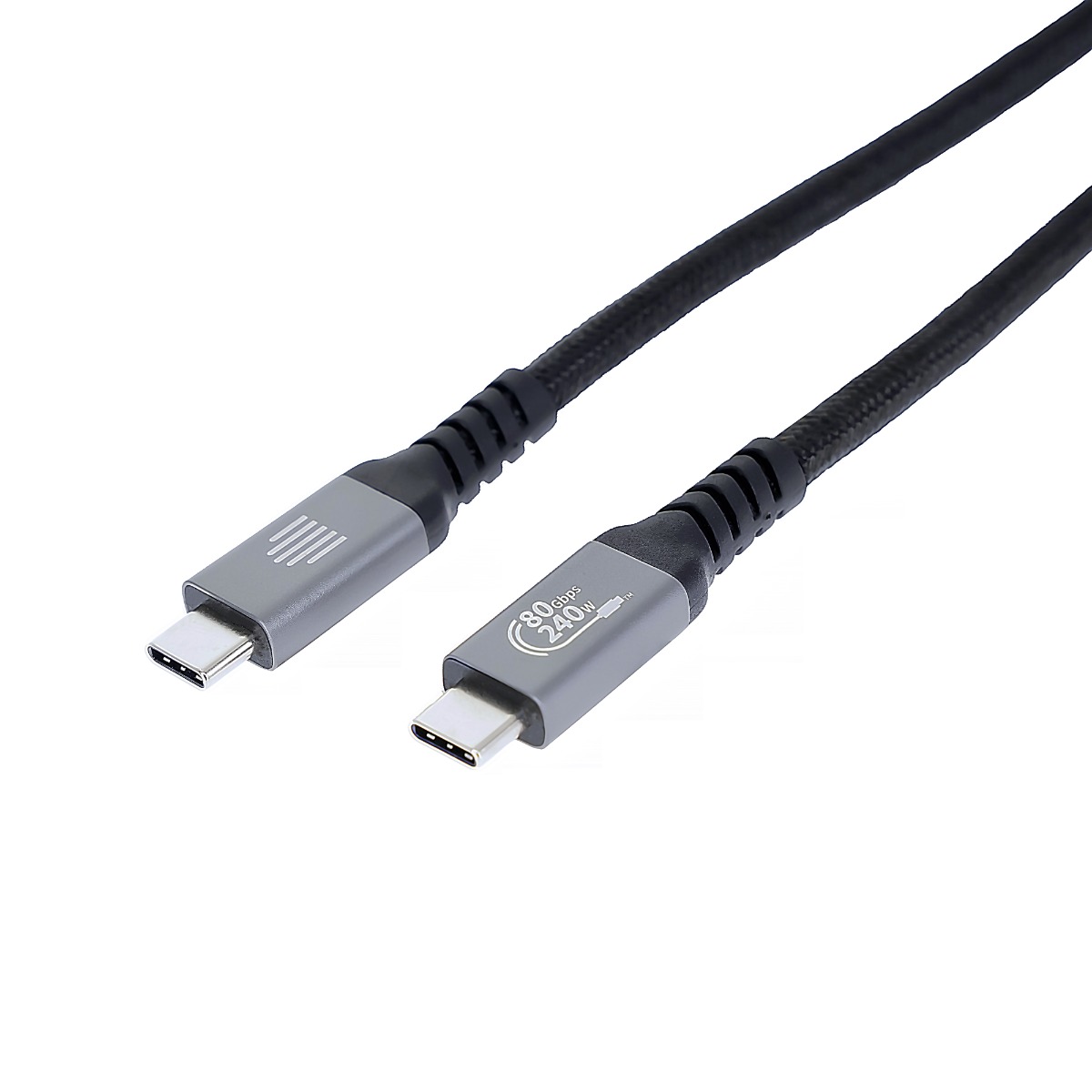 Kabel DVICED USB4, pleteni, 80 Gbps, 240 W, (kompatibilan s Thunderbolt), 1m - Crni-1