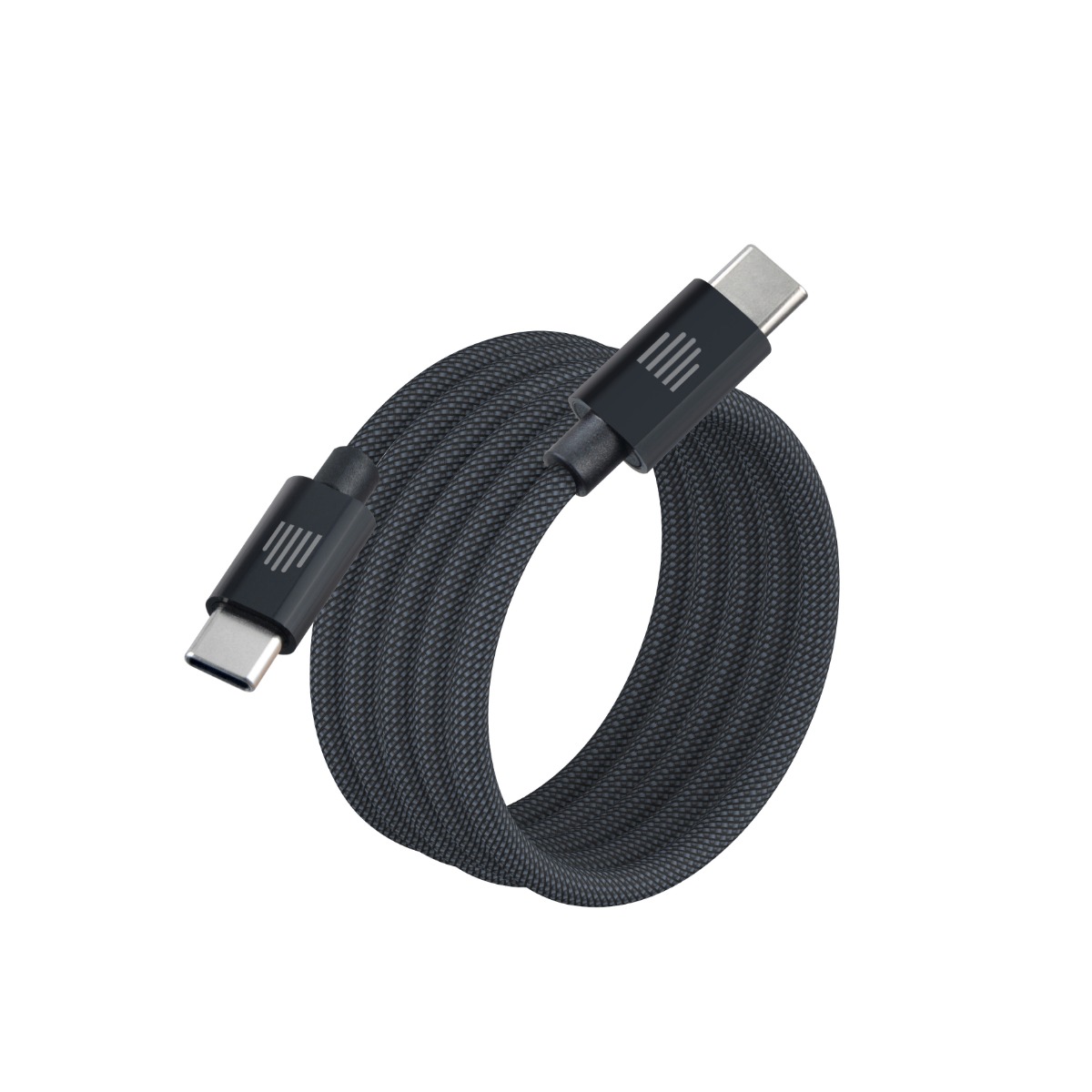 Kabel DVICED Magnetic Braided USB-C na USB-C, 1,25m - Tamno siva-2