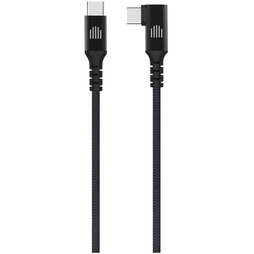Kabel DVICED Angled Braided USB-C na USB-C, 1,25m - Crni-0