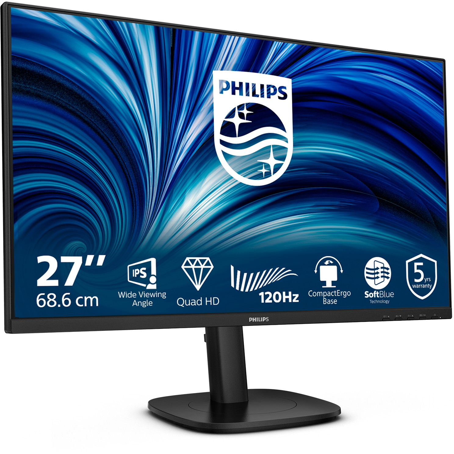 Monitor PHILIPS 27B2N3500J 27" QHD, 2xHDMI, DP, USB, HAS-2