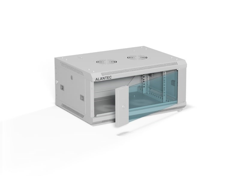 Ormar za montažu na zid ALANTEC 19" 4U 600x450, siva-0